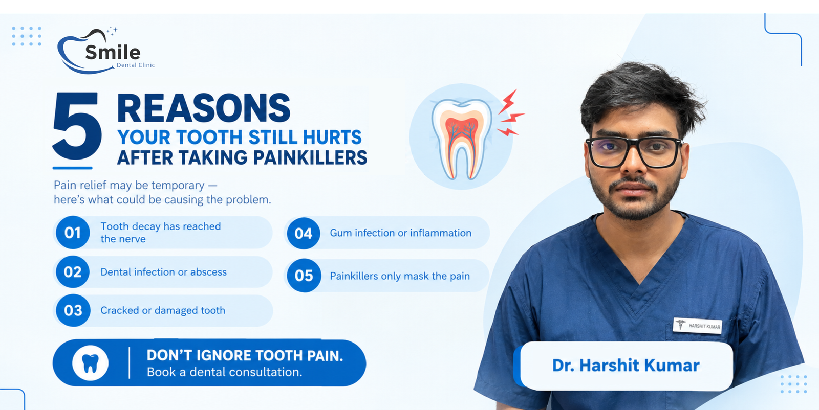 5 Reasons Your Tooth Still Hurts After Taking Painkillers